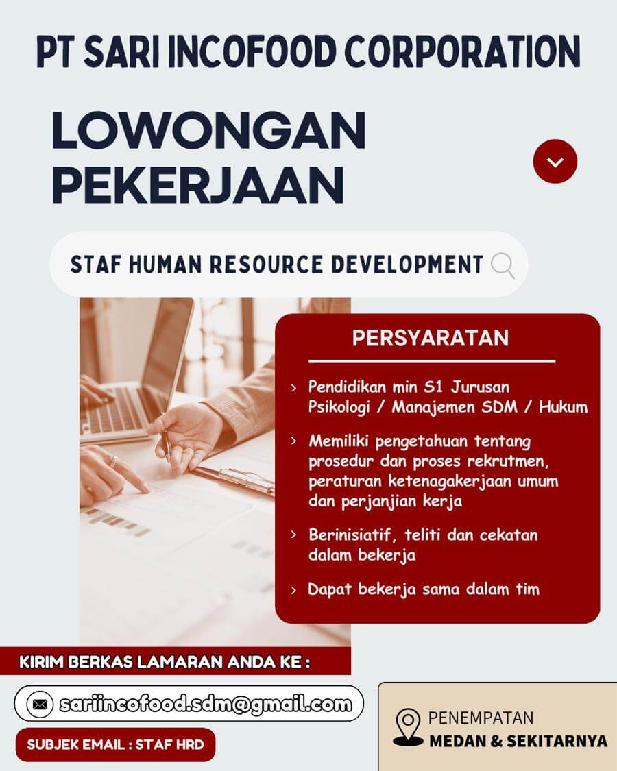 Staf Human Resource Developer Indocafe 2025